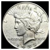 1935 Silver Peace Dollar CLOSELY UNCIRCULATED