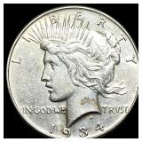 1934 Silver Peace Dollar CLOSELY UNCIRCULATED