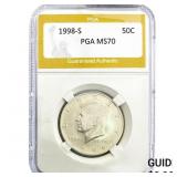 1998-S Kennedy Half Dollar PGA MS70