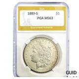 1889-S Morgan Silver Dollar PGA MS63