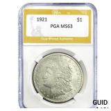 1921 Morgan Silver Dollar PGA MS63
