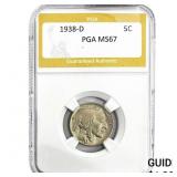 1938-D Buffalo Nickel PGA MS67