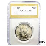 1960 Franklin Half Dollar PGA MS66 FBL