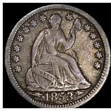 1853 Arrows Seated Liberty Half Dime ABOUT UNCIRCU