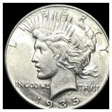 1935 Silver Peace Dollar CLOSELY UNCIRCULATED
