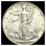 1938-D Silver Walking Liberty Half Dollar UNCIRCUL