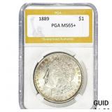 1889 Morgan Silver Dollar PGA MS65+