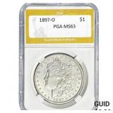 1897-O Morgan Silver Dollar PGA MS63