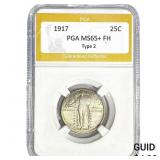 1917 Standing Liberty Quarter PGA MS65+ FH Type 2