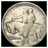 1925 Silver Stone Mountain Half Dollar ABOUT UNCIR