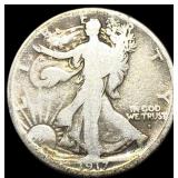 1917-D Silver Walking Liberty Half Dollar NICELY C