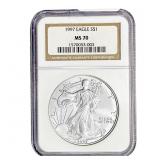 1997 Silver Eagle NGC MS70