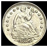 1854 Silver Half Dime CLOSELY UNCIRCULATED