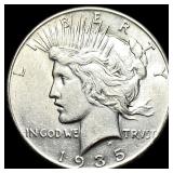 1935 Silver Peace Dollar CLOSELY UNCIRCULATED