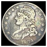 1834 Capped Bust Half Dollar ABOUT UNCIRCULATED