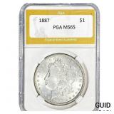 1887 Morgan Silver Dollar PGA MS65