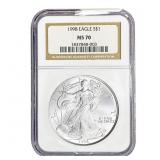 1998 Silver Eagle NGC MS70