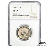 1957-D Washington Silver Quarter NGC MS67