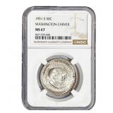 1951-S Washington Carver Half Dollar NGC MS67