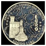 1996 San Marino Silver 10,000 Lire UNCIRCULATED
