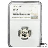 1956 Roosevelt Dime NGC PF69