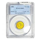 1903 $2.50 Gold Quarter Eagle PCGS MS63