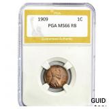 1909 Wheat Cent PGA MS66 RB