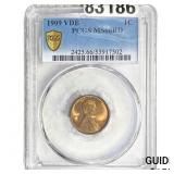 1909 VDB Wheat Cent PCGS MS66 RD