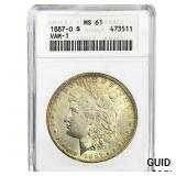 1887-O Morgan Silver Dollar ANACS MS61 VAM-1