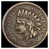 1859 Copper-Nickel Indian Head Cent NEARLY UNCIRCU
