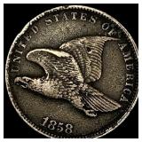 1858 Copper-Nickel Flying Eagle Cent ABOUT UNCIRCU
