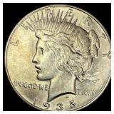 1935 Silver Peace Dollar CLOSELY UNCIRCULATED