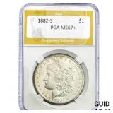 1882-S Morgan Silver Dollar PGA MS67+