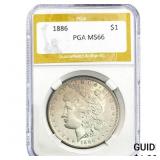 1886 Morgan Silver Dollar PGA MS66