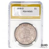 1898-O Morgan Silver Dollar PGA MS65
