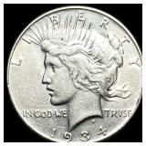 1934 Silver Peace Dollar CLOSELY UNCIRCULATED