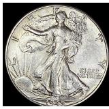 1945 Silver Walking Liberty Half Dollar CLOSELY UN