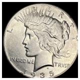 1935 Silver Peace Dollar NEARLY UNCIRCULATED