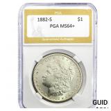 1882-S Morgan Silver Dollar PGA MS64+