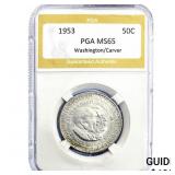 1953 Washington Carver Half Dollar PGA MS65