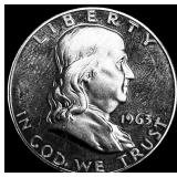 1963 Franklin Half Dollar CHOICE PROOF