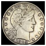 1914 Barber Half Dollar NEARLY UNCIRCULATED