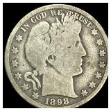 1898-O Silver Barber Half Dollar NICELY CIRCULATED
