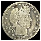 1898-O Silver Barber Half Dollar NICELY CIRCULATED