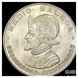 1961 Panama Silver Half Balboa UNCIRCULATED