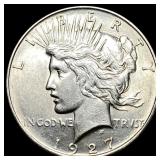 1927 Silver Peace Dollar CLOSELY UNCIRCULATED