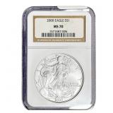 2000 Silver Eagle NGC MS70