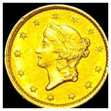 1854 Gold $1 Type 1 CLOSELY UNCIRCULATED