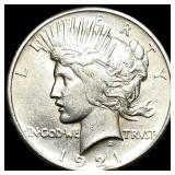 1921 Silver Peace Dollar CLOSELY UNCIRCULATED