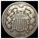 1871 Copper 2 Cents NICELY CIRCULATED